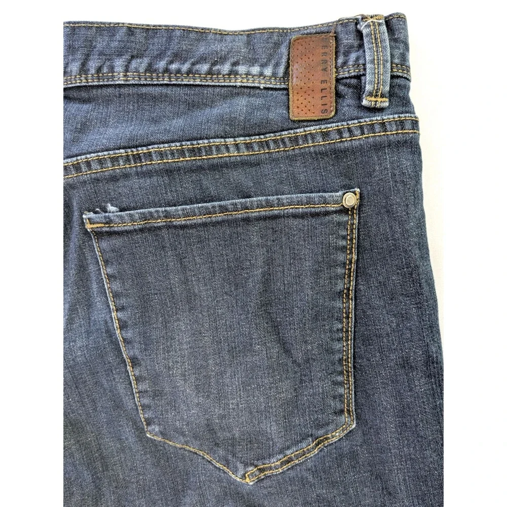 Perry Ellis Mens Slim Fit Jeans Dark Wash Indigo Denim Pants Size 38x30